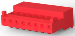 Buchsenleiste, 8-polig, RM 2.54 mm, gerade, rot, 4-644511-8