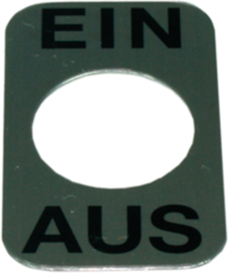 Schalterschild, (L x B) 28 x 16.5 mm, für Kippschalter, 240.001.011