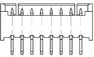 Stiftleiste, 14-polig, RM 1.25 mm, gerade, natur, 1-1734598-4