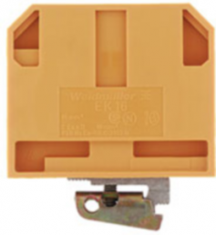 Schutzleiter-Reihenklemme, Schraubanschluss, 4,0-16 mm², 2-polig, 80 A, 8 kV, gelb/grün, 0374660000