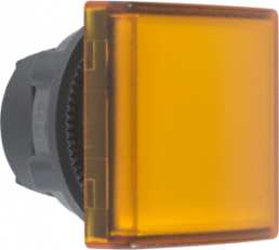 Meldeleuchte, Bund quadratisch, orange, Frontring schwarz, Einbau-Ø 22 mm, ZB5CV053