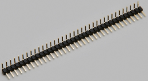 Stiftleiste, 20-polig, RM 2.54 mm, abgewinkelt, schwarz, 10120528