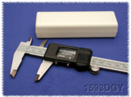 ABS Gerätegehäuse, (L x B x H) 114 x 36 x 25 mm, lichtgrau (RAL 7035), IP54, 1593DGY