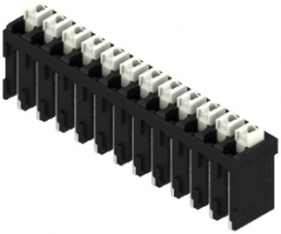 Leiterplattenklemme, 12-polig, RM 3.81 mm, 0,13-1,5 mm², 12 A, Federklemmanschluss, schwarz, 1870010000