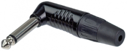 6.35 mm Winkel-Klinkenstecker, 2-polig (mono), Lötanschluss, Zinklegierung, RP2RC-BAG