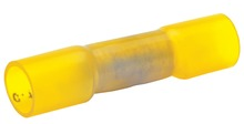 Stoßverbinder mit Wärmeschrumpfisolierung, 4,0-6,0 mm², AWG 11 bis 10, gelb, 41 mm
