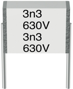 MKT-Folienkondensator, 1 µF, ±10 %, 100 V (DC), PET, 7.5 mm, B32560J1105K000