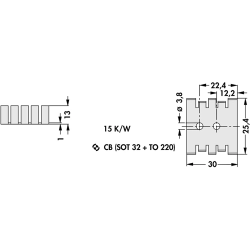 FK 214 SA CB Fischer Elektronik Kühlkörper Bild 2