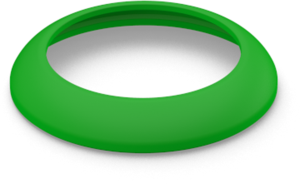 Frontring, rund, Ø 23.5 mm, (H) 4.6 mm, grün, für Druckschalter, 5.00.888.510/0500