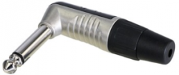 6.35 mm Winkel-Klinkenstecker, 2-polig (mono), Lötanschluss, Zinklegierung, RP2RC