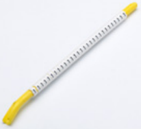 Polyacetal Kabelmarkierer, Aufdruck "W", (L) 2.3 mm, max. Bündel-Ø 1.4 mm, weiß, 019350-000