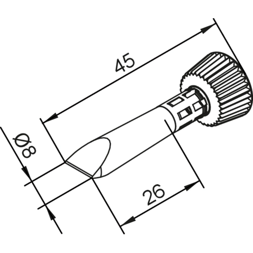 0102CDLF080C/10 Ersa Lötspitzen, Entlötspitzen und Heißluftdüsen Bild 2
