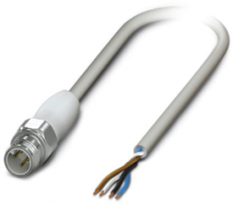 Sensor-Aktor Kabel, M12-Kabelstecker, gerade auf offenes Ende, 4-polig, 1.5 m, PP-EPDM, grau, 4 A, 1403947
