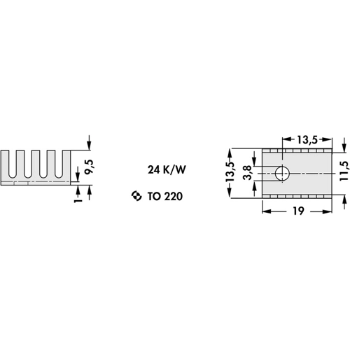 FK 231 SA 220 Fischer Elektronik Kühlkörper Bild 2