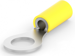 Isolierter Ringkabelschuh, 2,62-6,62 mm², AWG 12 bis 10, 8.33 mm, M8, gelb
