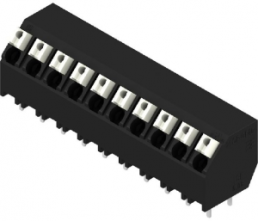 Leiterplattenklemme, 10-polig, RM 5.08 mm, 0,13-1,5 mm², 12 A, Federklemmanschluss, schwarz, 1885100000