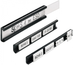 Clipkarte, 8 mm, PVC, schwarz, selbstklebend für Gerätemarkierer, 1720600000