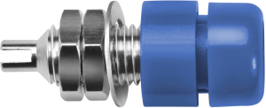 4 mm Buchse, Lötanschluss, Einbau-Ø 7.5 mm, blau, IBU 401 NI / BL