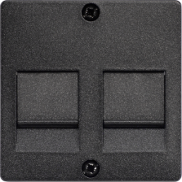 DELTA i-system Abdeckplatte für Tragpl. Modular Jack, carbonmetallic, 5TG2125
