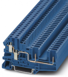 Durchgangsklemme, Schraub-/Steckanschluss, 0,14-6,0 mm², 4-polig, 32 A, 6 kV, blau, 3060306