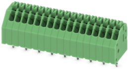 Leiterplattenklemme, 17-polig, RM 2.5 mm, 0,14-0,5 mm², 2 A, Federklemmanschluss, grün, 1990151