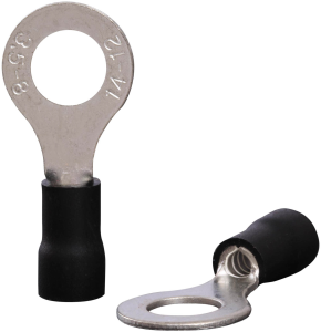 Isolierter Ringkabelschuh, 2,5-4,0 mm², 8.5 mm, M8, schwarz