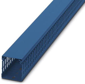 Verdrahtungskanal, (L x B x H) 2000 x 60 x 60 mm, Polycarbonat/ABS, blau, 3240595
