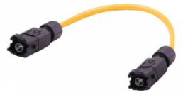 Sensor-Aktor Kabel, Han 1A CA M12, X-Kodierung auf Han 1A CA M12, X-Kodierung, 8-polig, 1 m, PVC, gelb, 33505252808010