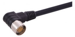 Sensor-Aktor Kabel, M23-Kabelstecker, abgewinkelt auf offenes Ende, 19-polig, 10 m, PUR, schwarz, 9 A, 21373400D74100
