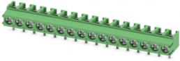 Leiterplattenklemme, 16-polig, RM 5 mm, 0,2-2,5 mm², 17.5 A, Schraubanschluss, grün, 1935459
