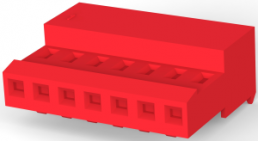 Buchsengehäuse, 7-polig, RM 2.54 mm, abgewinkelt, rot, 3-640440-7