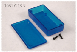 ABS Gehäuse, (L x B x H) 80 x 40 x 20 mm, blau/transparent, IP54, 1551KTBU