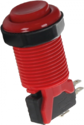 Druckschalter, rot, unbeleuchtet, 3 A/250 V, Einbau-Ø 27.5 mm, BUTTON-RED