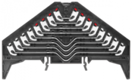 Rangierverteilerklemme, Push-in-Anschluss, 0,5-1,5 mm², 8-polig, 8 A, 4 kV, schwarz, 1173740000