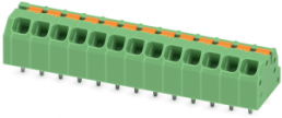 Leiterplattenklemme, 13-polig, RM 3.5 mm, 0,2-1,5 mm², 16 A, Federklemmanschluss, grün, 1862194