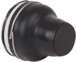 Drucktaster, tastend, Bund rund, schwarz, Frontring schwarz, Einbau-Ø 22 mm, XACB9112