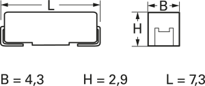Tantal-Kondensator, SMD, D, 100 µF, 6.3 V, ±20 %, TAJD107M006R