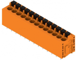 Leiterplattenklemme, 13-polig, RM 5.08 mm, 0,12-2,5 mm², 20 A, Federklemmanschluss, orange, 1331300000