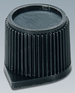Zeigerknopf, 6 mm, Kunststoff, schwarz, Ø 15.4 mm, H 13.2 mm, A1310560