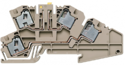 Trenn- und Messtrenn Reihenklemme, Push-in-Anschluss, 0,5-4,0 mm², 20 A, 4 kV, dunkelbeige, 1899190000