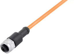 Sensor-Aktor Kabel, M12-Kabeldose, gerade auf offenes Ende, 3-polig, 2 m, PUR, orange, 4 A, 77 3430 0000 80003-0200