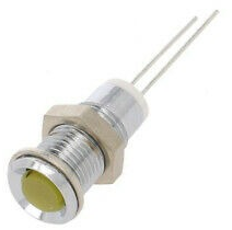 LED-Signalleuchte, gelb, 12 mcd, Einbau-Ø 6 mm, RM 2.54 mm, LED Anzahl: 1