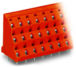 Leiterplattenklemme, 18-polig, RM 10.16 mm, 0,08-2,5 mm², 21 A, Käfigklemme, orange, 737-856