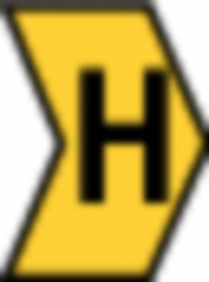 PVC Kabelmarkierer, Aufdruck "H", (L x B) 5 x 6.8 mm, max. Bündel-Ø 9 mm, gelb, 515-03084