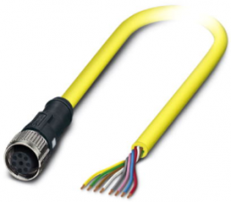 Sensor-Aktor Kabel, M12-Kabeldose, gerade auf offenes Ende, 8-polig, 10 m, PVC, gelb, 2 A, 1406103