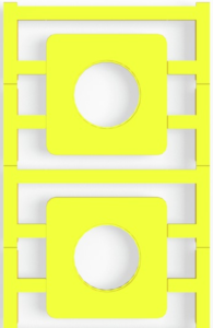 Polyamid Gerätemarkierer, (L x B) 45 x 45 mm, gelb, 20 Stk