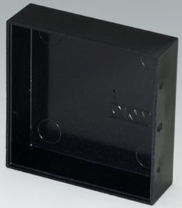 Phenoplast Modulgehäuse, (L x B x H) 50.15 x 50.15 x 15.1 mm, schwarz (RAL 9005), IP00, A8050160
