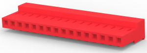 Buchsenleiste, 16-polig, RM 3.96 mm, gerade, rot, 4-640433-6