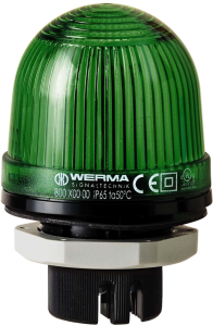 Einbau-LED-Dauerleuchte, Ø 57 mm, grün, 24 V AC/DC, IP65
