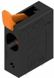 Leiterplattenklemme, 1-polig, RM 10 mm, 0,5-16 mm², 61 A, Federklemmanschluss, schwarz, 1988590000